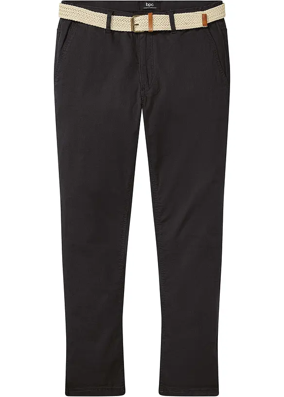 Pantaloni chino comodi in vita con cintura regular fit, straight, bonprix