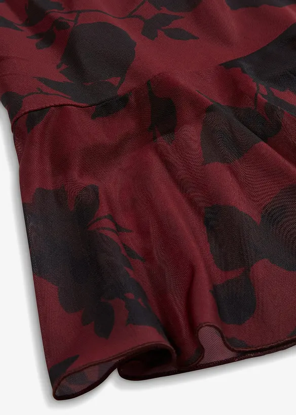 Abito di jersey e mesh, BODYFLIRT
