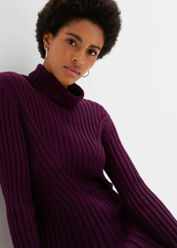 Abito in maglia a collo alto, bonprix