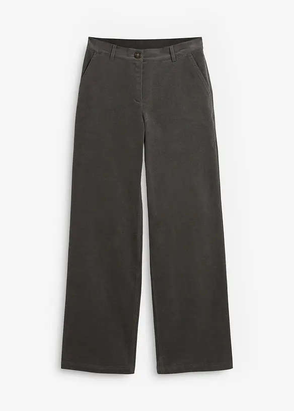 Pantaloni di velluto a coste in cotone biologico elasticizzato, bonprix