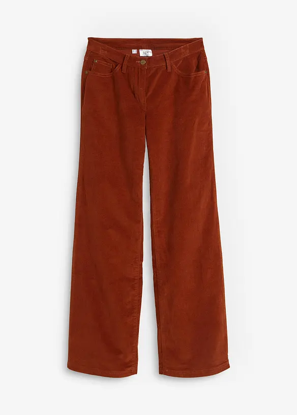 Pantaloni termici larghi in velluto, bpc bonprix collection