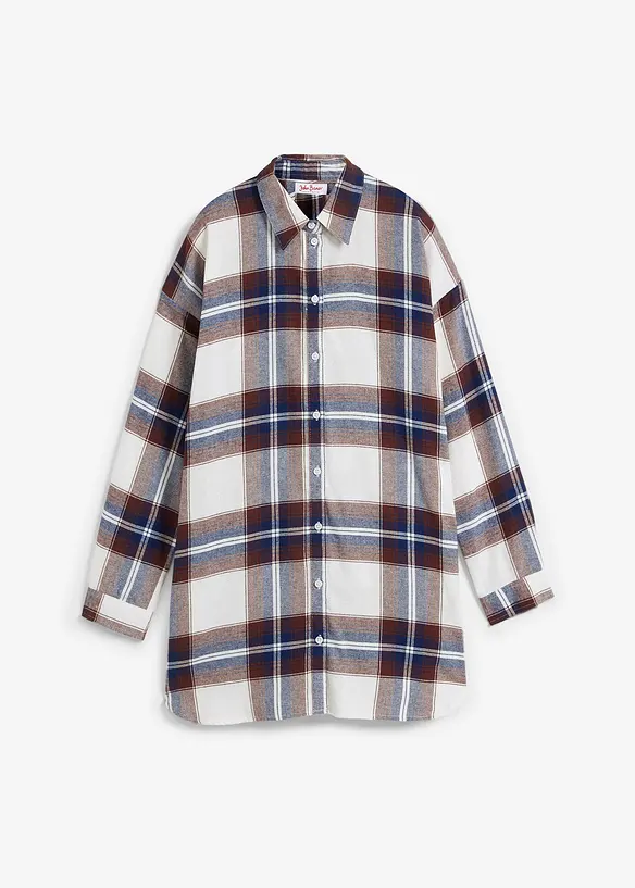 Camicia Uomo In Flanella Scozzese - Blu E Arancione - Taglia XXL - Bottoni