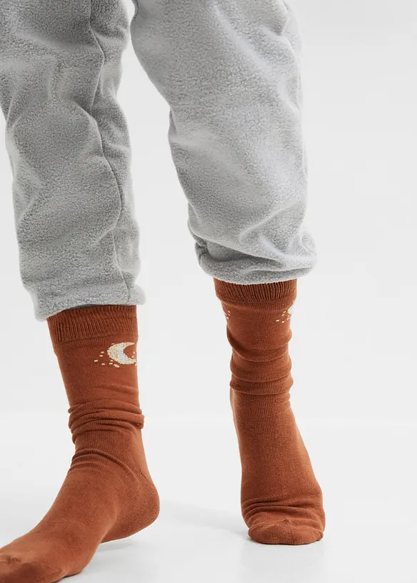 Calzini (pacco da 5 paia) con filato glitterato e cotone biologico, bpc bonprix collection