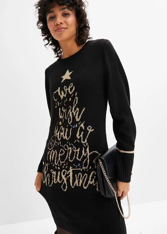 Abito in maglia natalizio, bonprix