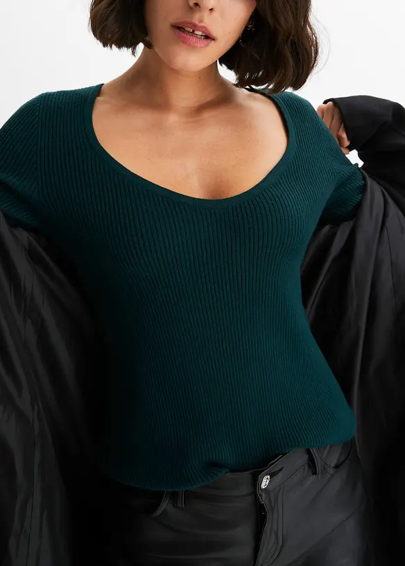 Maglione in filato fine di misto viscosa morbido, bonprix