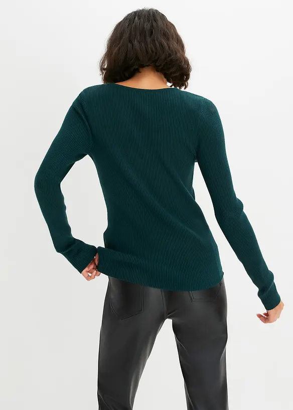 Maglione in filato fine di misto viscosa morbido, bonprix