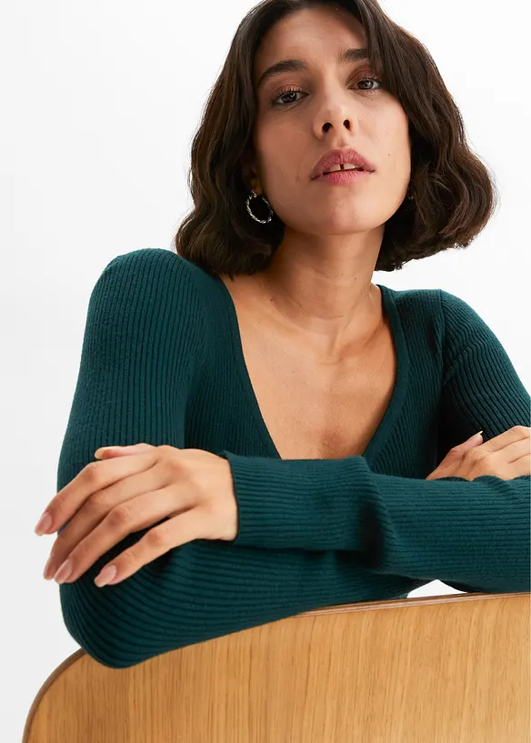 Maglione in filato fine di misto viscosa morbido, bonprix