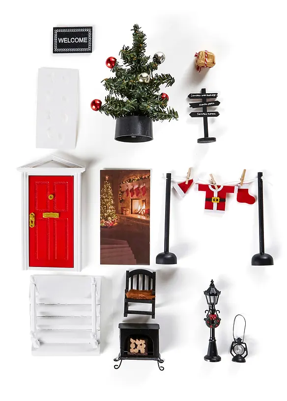 Soprammobile in miniatura porta dell'elfo con accessori (set 20 pezzi), bonprix