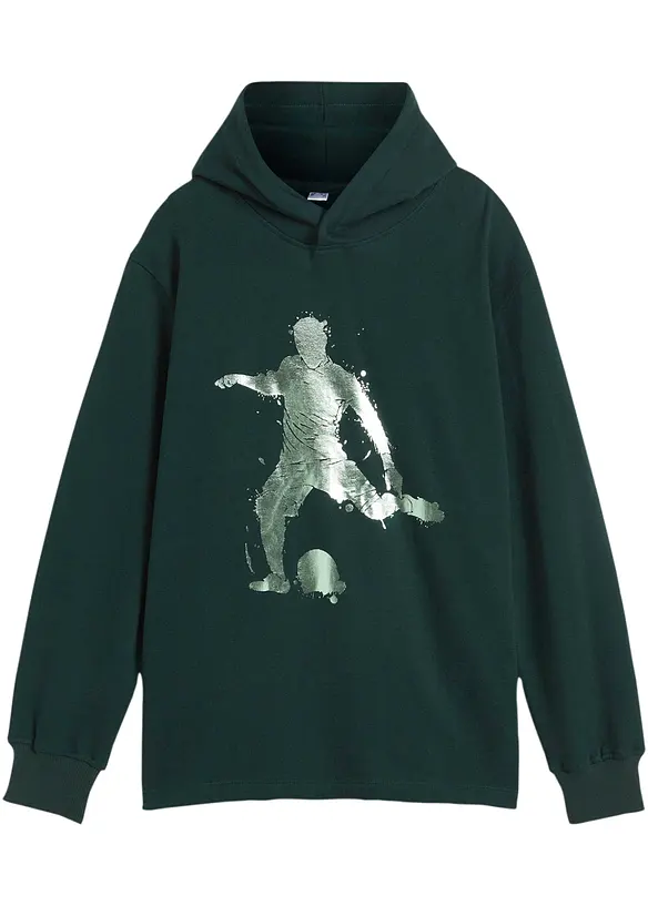 Felpa con cappuccio in misto cotone morbido, bonprix