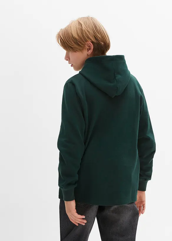 Felpa con cappuccio in misto cotone morbido, bonprix