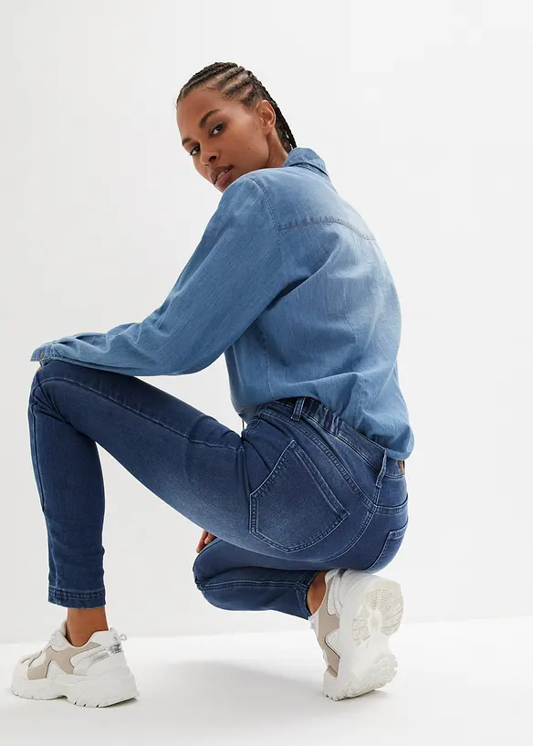 Jeans skinny termici, vita media, bonprix