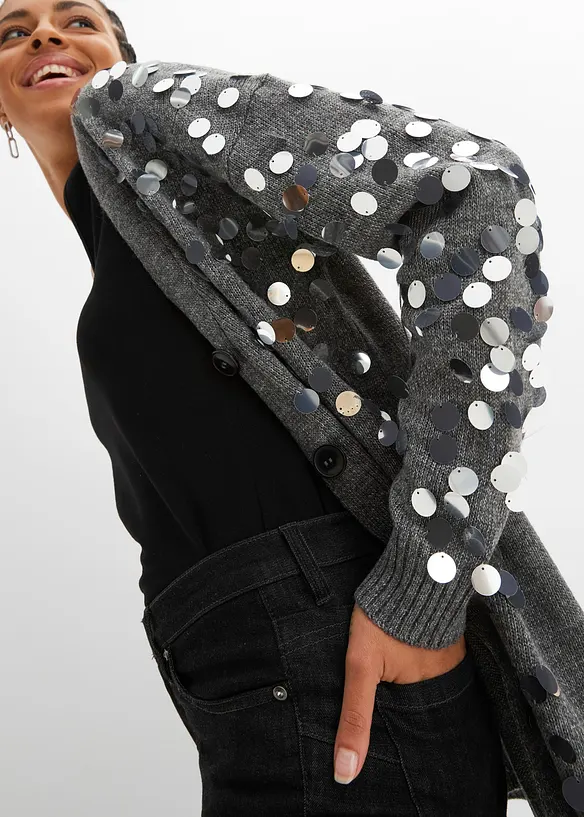 Cardigan con paillettes, BODYFLIRT boutique