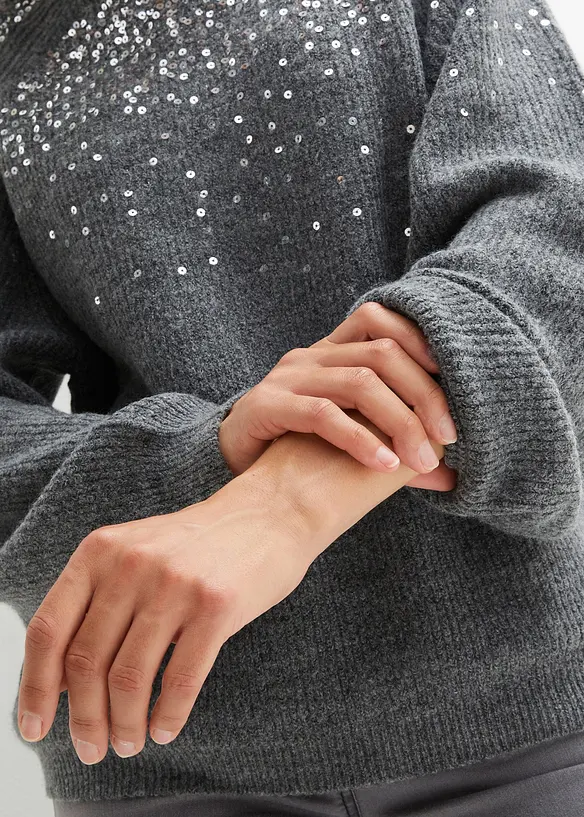 Maglione con paillettes, bonprix