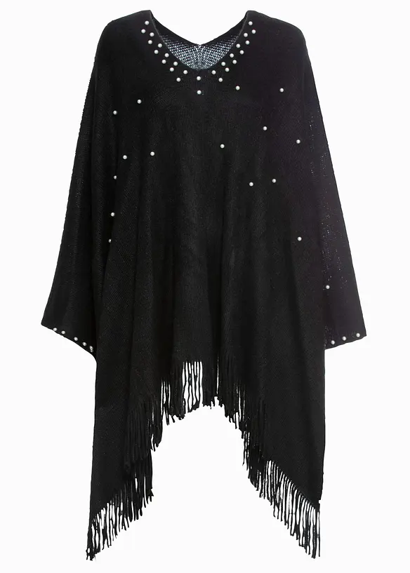 Poncho con perle, bpc bonprix collection