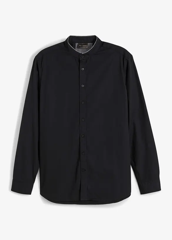 Camicia a maniche lunghe con colletto alla coreana, bpc selection