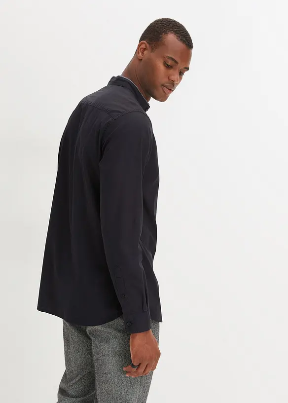Camicia a maniche lunghe con colletto alla coreana, bpc selection