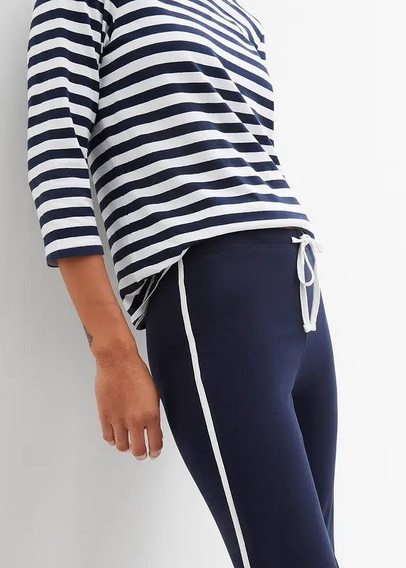 Pantaloni in jersey di cotone elasticizzato, bonprix