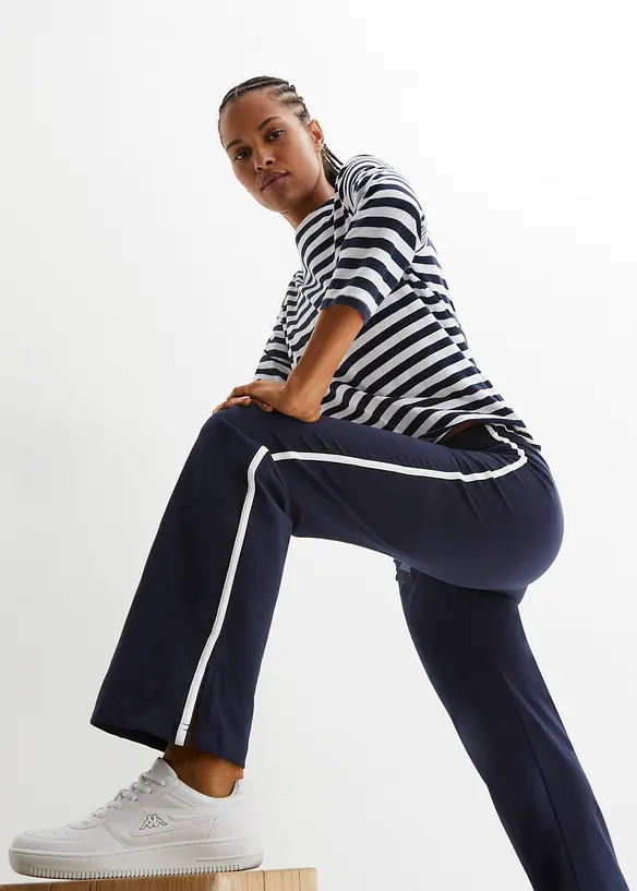 Pantaloni in jersey di cotone elasticizzato, bonprix