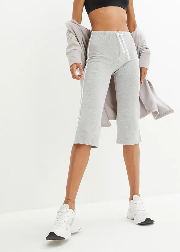 Pantaloni capri in cotone elasticizzato (pacco da 2), bonprix