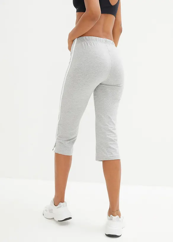 Pantaloni capri in cotone elasticizzato (pacco da 2), bonprix