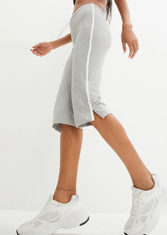 Pantaloni capri in cotone elasticizzato (pacco da 2), bonprix