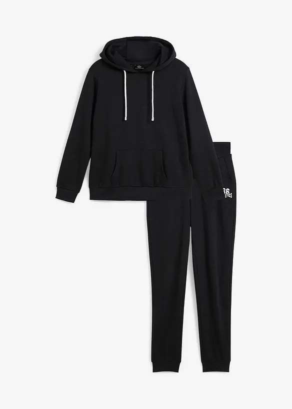 Tuta da jogging con cotone (set 2 pezzi), bonprix