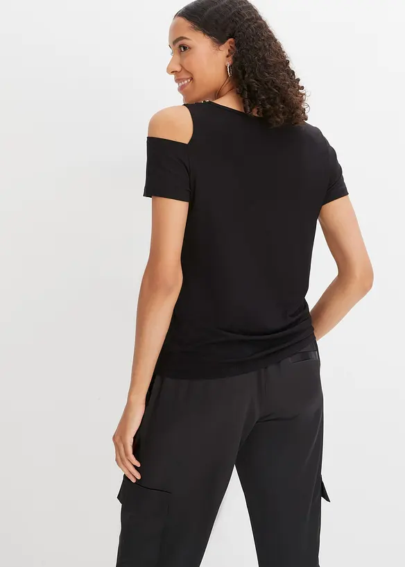 Maglia con strass e cut-out, BODYFLIRT