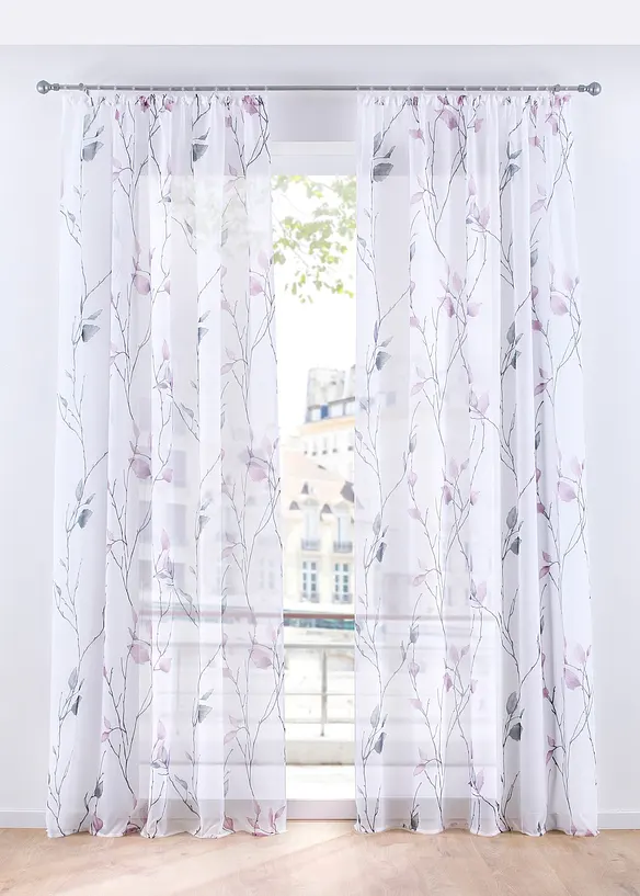 Tenda trasparente con poliestere riciclato (pacco da 1), bonprix