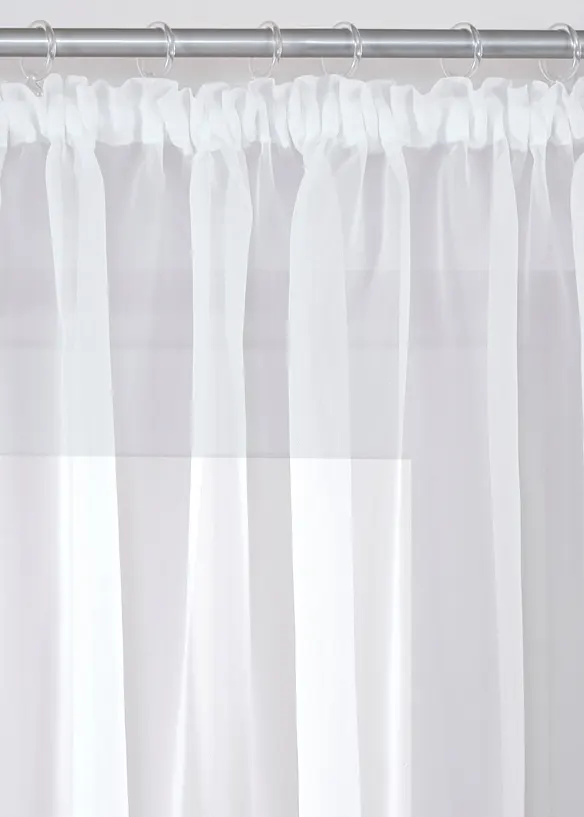 Tendina corta con fascia di satin e poliestere riciclato, bonprix