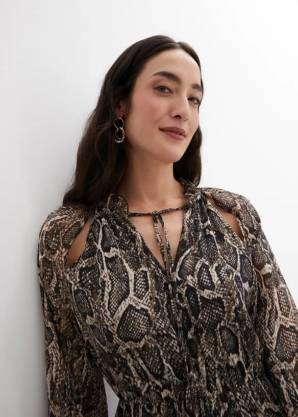 Abito lungo di chiffon con cut-out, bpc selection