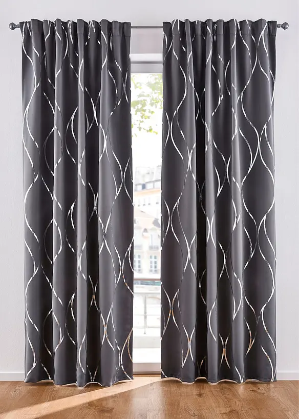 Tenda semioscurante in fantasia lucida (pacco da 1), bonprix