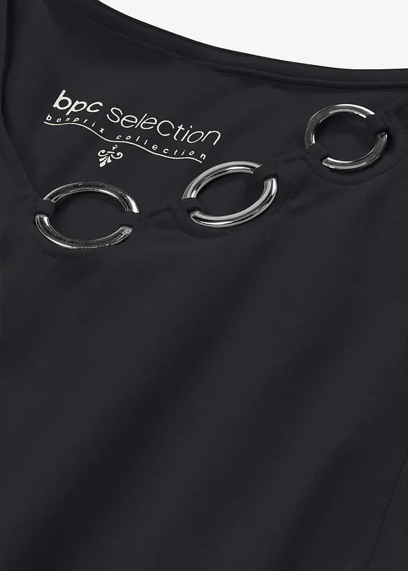 Maglia a maniche lunghe con occhielli, bonprix