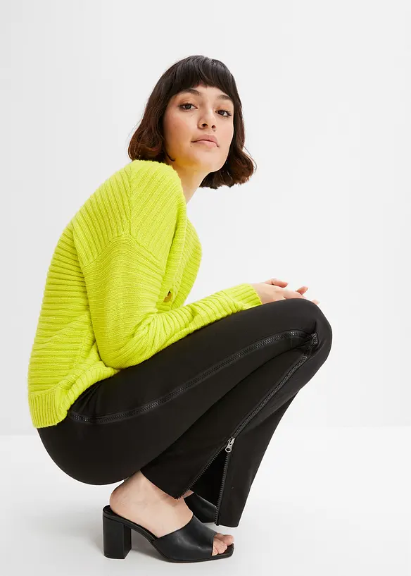 Leggings con gambe svasate e cerniera, RAINBOW