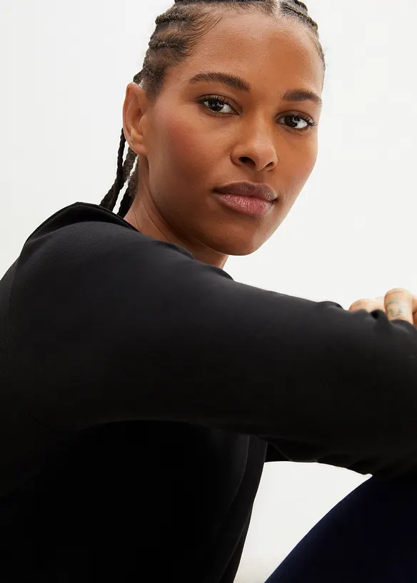 Maglia a maniche lunghe in puro cotone biologico, bonprix