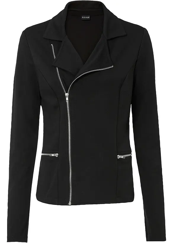 Giacca stile biker in misto viscosa, bonprix