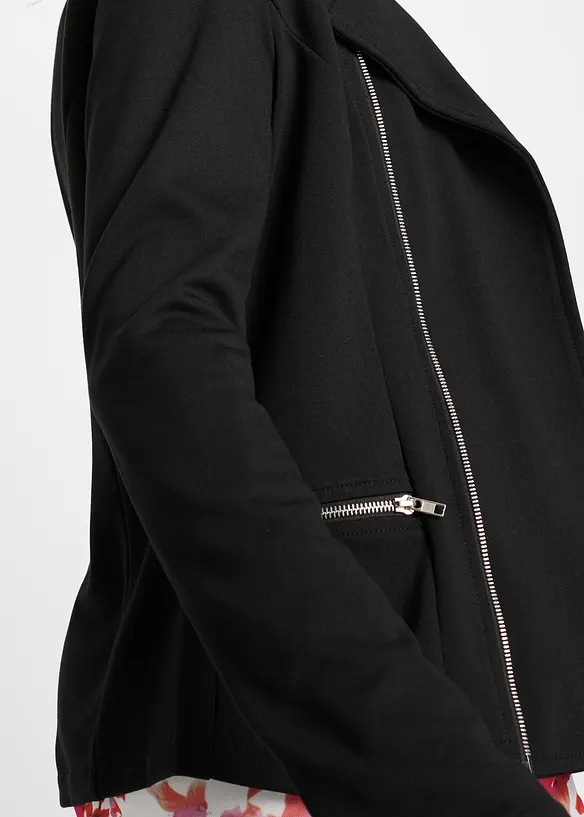 Giacca stile biker in misto viscosa, bonprix