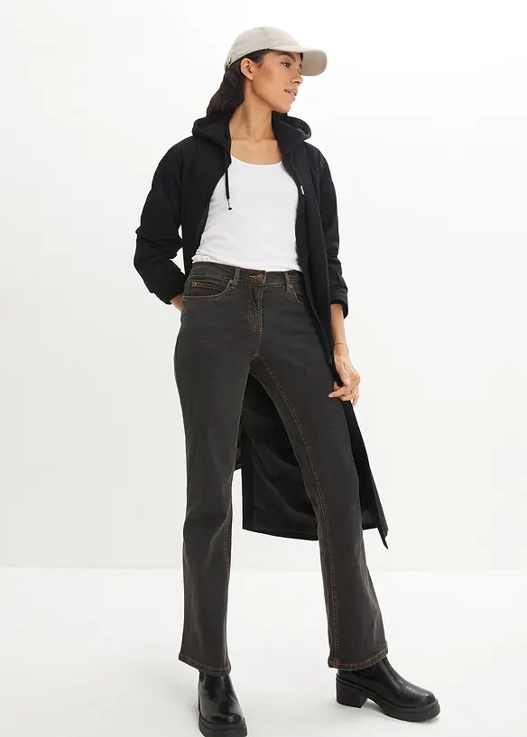 Jeans bootcut elasticizzati, vita alta, bonprix