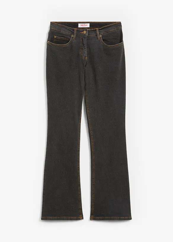 Jeans bootcut elasticizzati, vita alta, bonprix