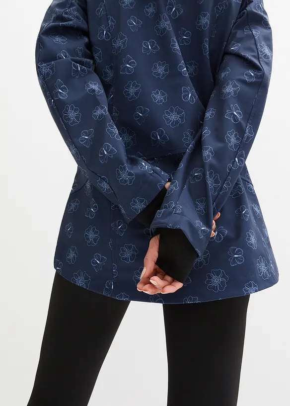 Softshell idrorepellente in fantasia floreale, bonprix