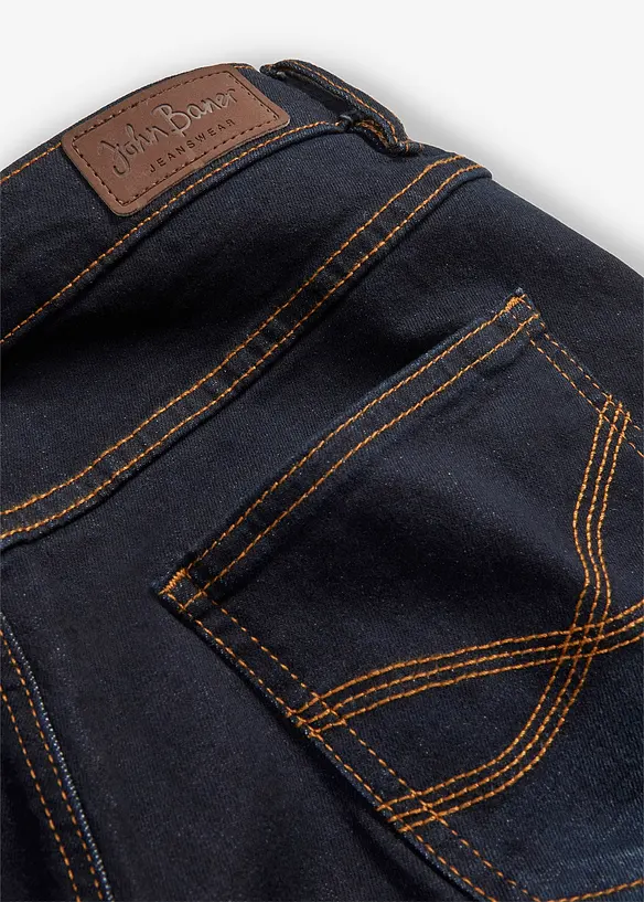 Jeans bootcut con effetto modellante, vita media, bonprix