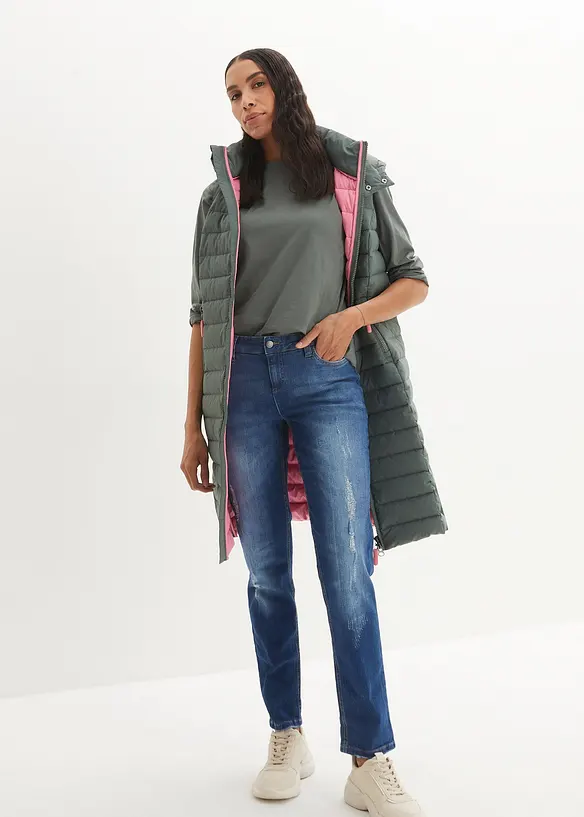 Jeans elasticizzati boyfriend, vita media, bonprix