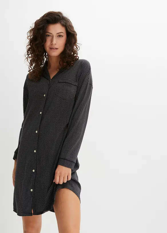 Camicia da notte oversize in puro cotone, bonprix