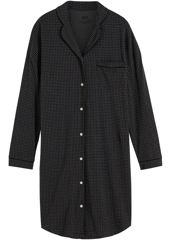 Camicia da notte oversize in puro cotone, bonprix