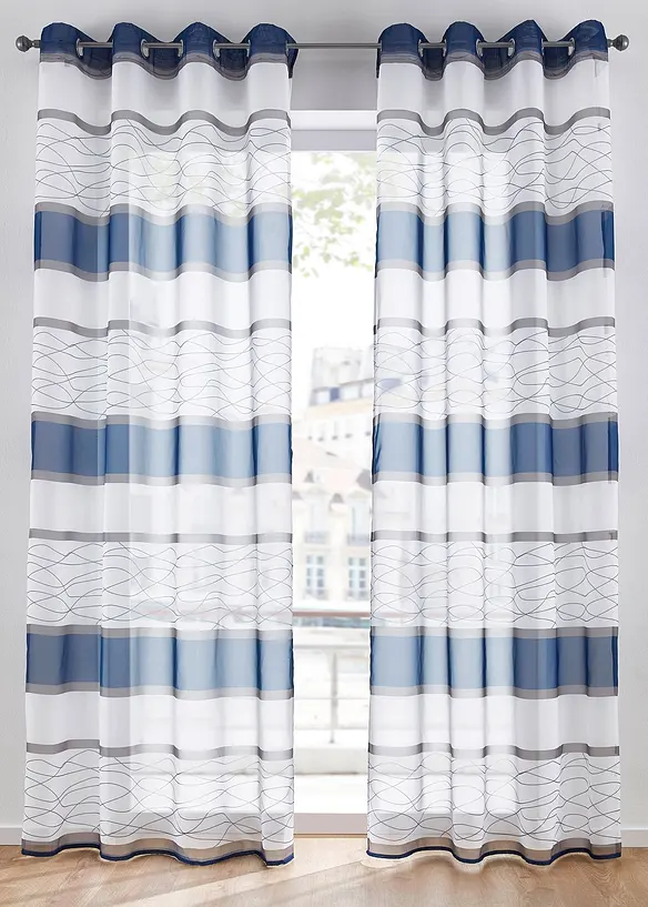 Tenda con stampa a righe con poliestere riciclato (pacco da 1), bonprix
