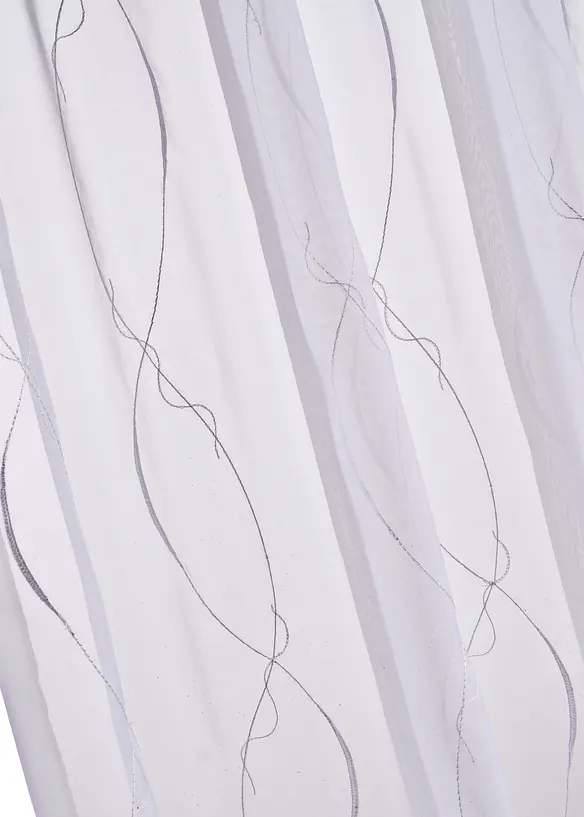 Tenda trasparente ricamata con poliestere riciclato, bonprix
