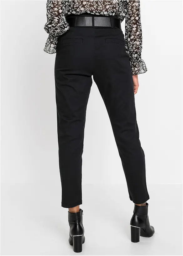 Pantaloni con pinces in cotone, bonprix