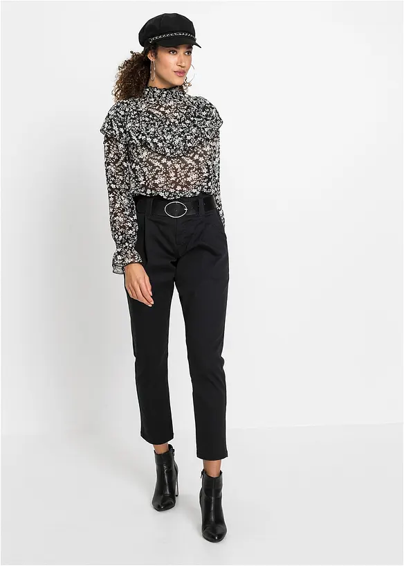 Pantaloni con pinces in cotone, bonprix