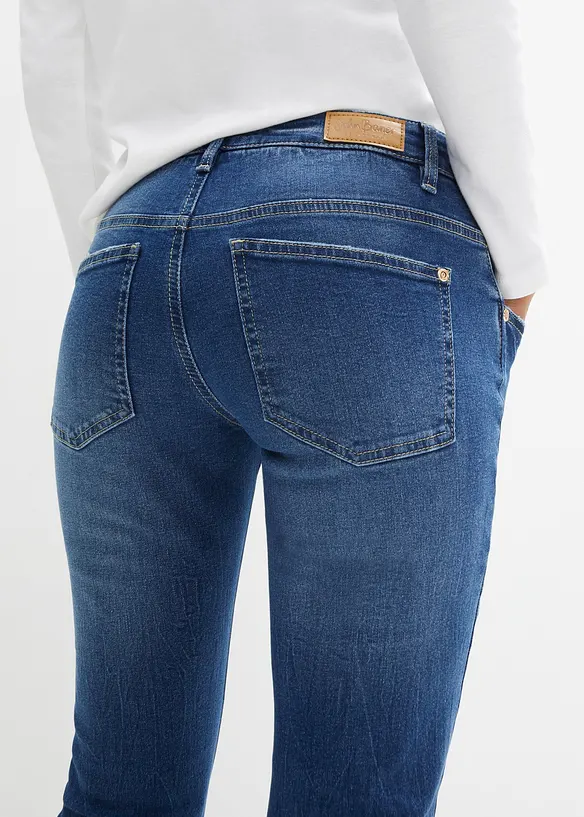 Jeans elasticizzati bootcut, vita media, bonprix