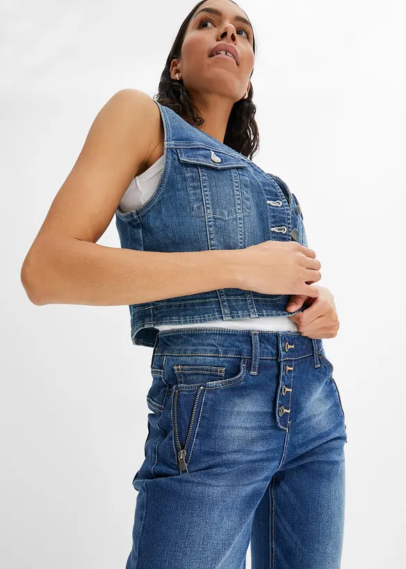Jeans boyfriend, vita media, bonprix