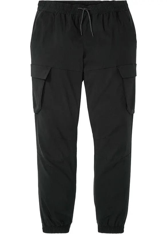 Pantaloni cargo elasticizzati con elastico in vita regular fit, straight, bonprix